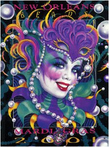 Beads - 2001 Mardi Gras Poster by Andrea Mistretta