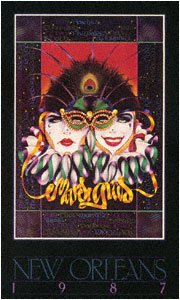 Dualing Spirits - 1987 Mardi Gras Poster by Andrea Mistretta