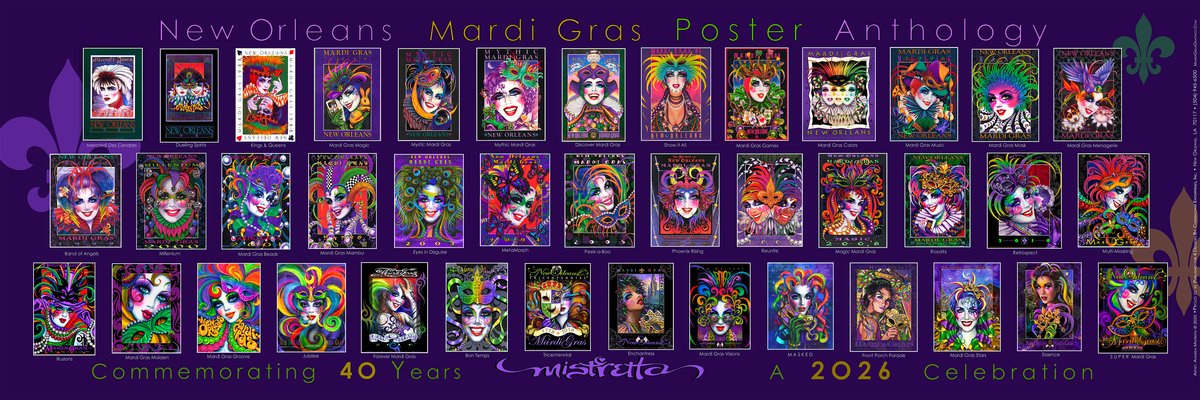 Mystic Mardi Gras (1990) | Mardi Gras Poster | Andrea Mistretta